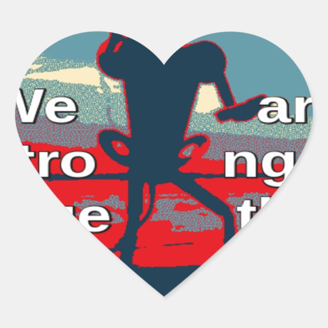 Patriotic USA Hope Graphic Art Print Design Heart Sticker (Front)