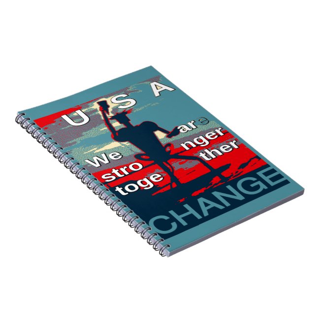 Patriotic USA Hope Graphic Art Print Design Notebook (Right Side)