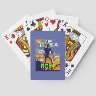 Patriotic USA Hope Graphic Poker Cards