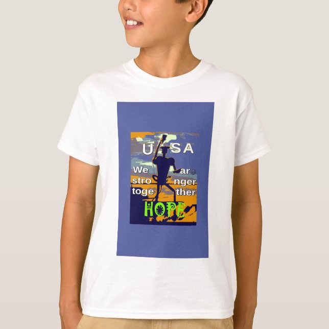 Patriotic USA Hope Graphic T-Shirt (Front)