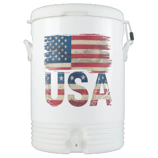Patriotic USA Igloo Half Gallon Beverage Cooler