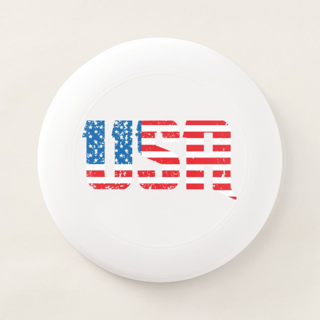 Patriotic USA in Red, White, and Blue Wham-O Frisbee (Front)