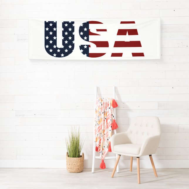 Patriotic USA Indoor Banner (Insitu)