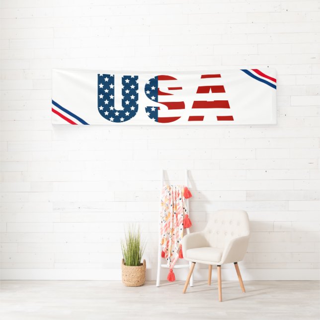 Patriotic USA Indoor Banner (Insitu)