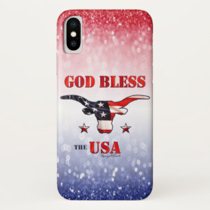Patriotic USA - Longhorn Steer Case-Mate iPhone Ca iPhone X Case