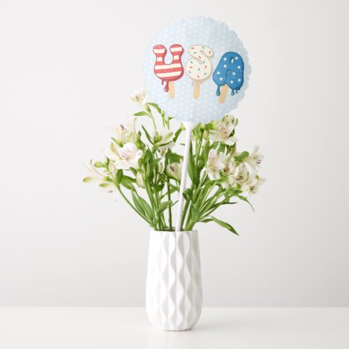 Patriotic USA Love Popsicle Balloon