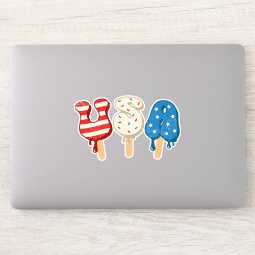 Patriotic USA Love Popsicle Sticker