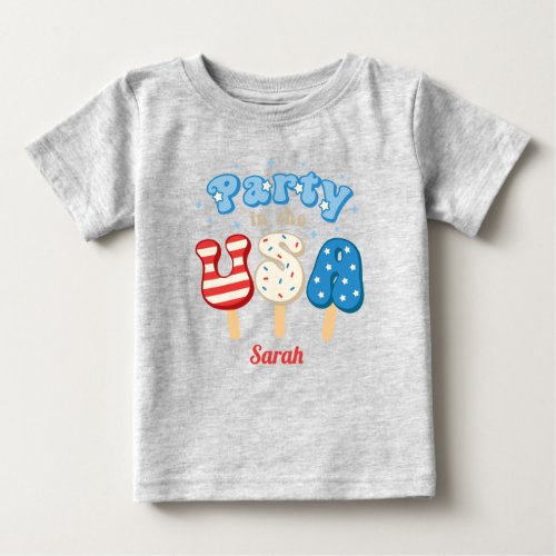 Patriotic USA Love Popsicle T_Shirt