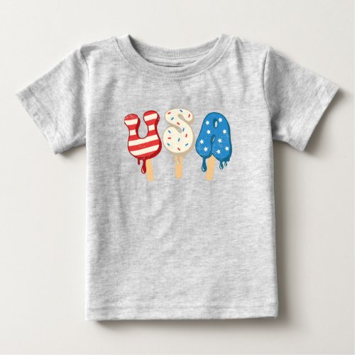 Patriotic USA Love Popsicle T_Shirt