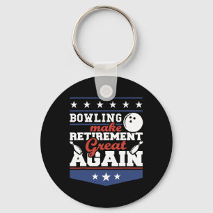 Patriotic Usa Make Bowling Great Again Keychain