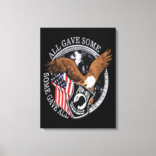 Patriotic USA Military Wars Eagle Tribute Canvas Print