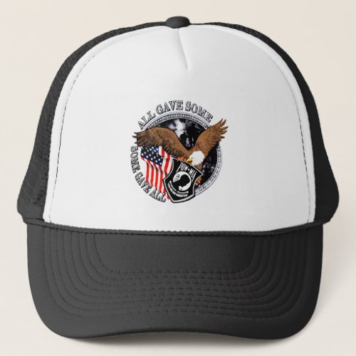 Patriotic USA Military Wars Eagle Tribute Trucker Hat