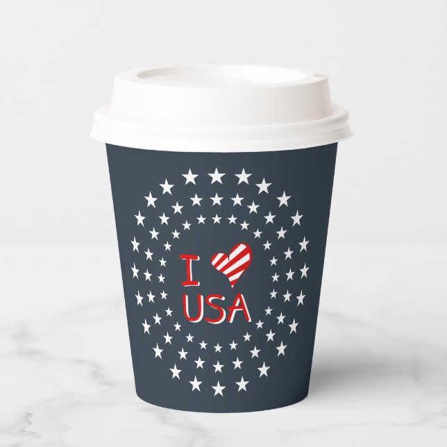 Patriotic USA Paper Cups (Front)