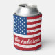 Patriotic USA Personalized Name American Flag Can Cooler