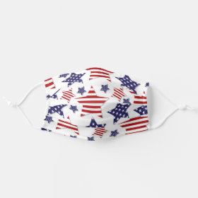 Patriotic USA Stars and Stripes American Pattern Cloth Face Mask