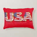 Patriotic USA Stars & Stripes Throw Pillow