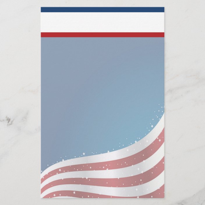 Patriotic USA Stationery with Letterhead | Zazzle
