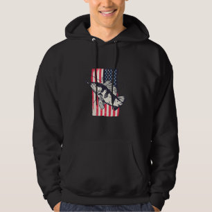 Patriotic usa us flag fishing apparel vintage hoodie