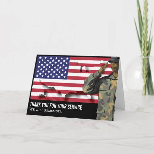 Patriotic USA Veterans REMEMBRANCE DAY Card