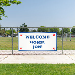 Patriotic USA Welcome Home Banner