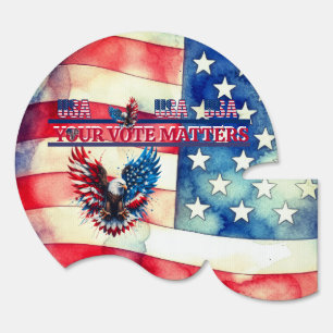 Patriotic USA Your Vote Matters Football Helmet Sign