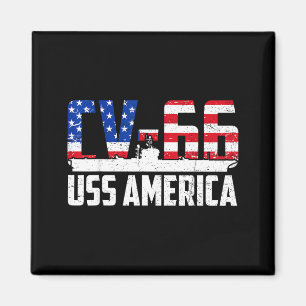Patriotic uss america cv-66 veteran aircraft magnet