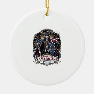 Patriotic Vampire Liberty Lord Horror Monster Patr Ceramic Ornament