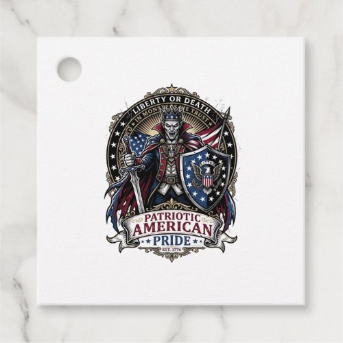 Patriotic Vampire Liberty Lord Horror Monster Patr Favor Tags