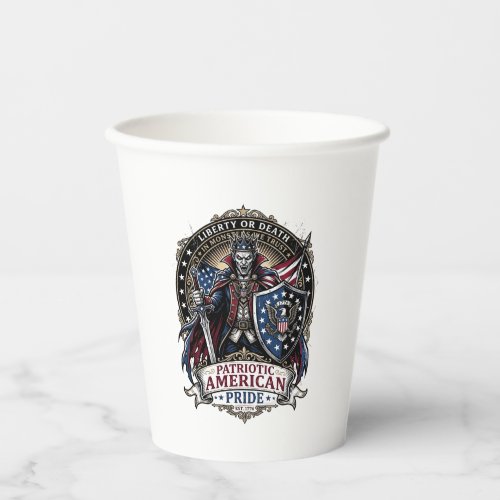 Patriotic Vampire Liberty Lord Horror Monster Patr Paper Cups