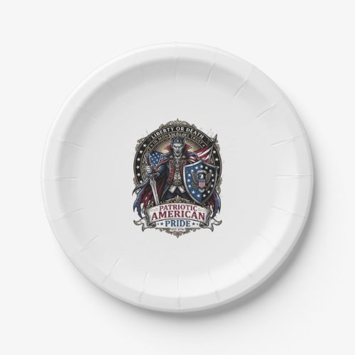 Patriotic Vampire Liberty Lord Horror Monster Patr Paper Plates