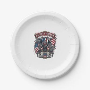 Patriotic Vampire Liberty Lord Horror Monster Patr Paper Plates