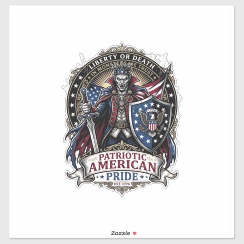 Patriotic Vampire Liberty Lord Horror Monster Patr Sticker