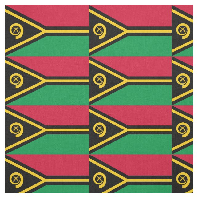 Patriotic Vanuatu Flag Fabric (Swatch)