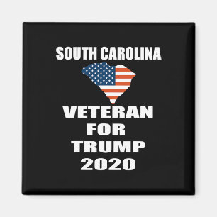 Patriotic Veteran For Trump South Carolina For Wom Magnet