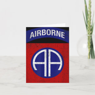 Patriotic Veteran Military Distressed 82nd Airborn Card