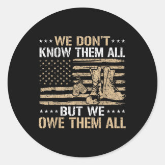 Patriotic Veteran Us Flag 4th Of July Veterans Classic Round Sticker