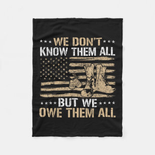 Patriotic Veteran Us Flag 4th Of July Veterans Fleece Blanket