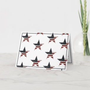 Patriotic Veteran's Day American Flag Star Card