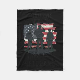 Patriotic Veterans Day Honoring All Who Served Ame Fleece Blanket