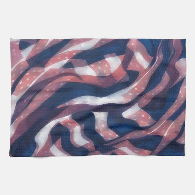 Patriotic Vibes Artsy Kitchen Towel (Horizontal)