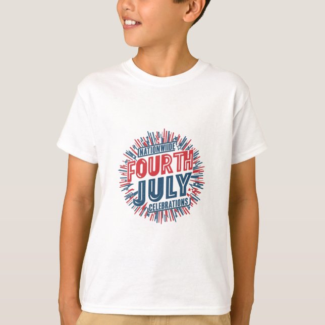 Patriotic Vibes: Fourth of July T-Shirt (Front)