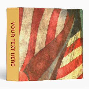 Patriotic Vintage American Flag Binder