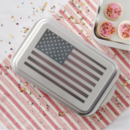 Patriotic vintage American flag custom cake pan