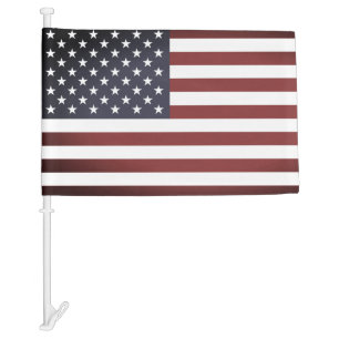 Patriotic vintage American flag for car window
