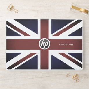 Patriotic vintage British Union Jack flag custom HP Laptop Skin