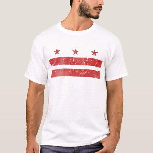 Patriotic Vintage Grunge Flag of Washington DC T_Shirt