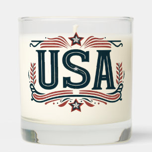 Patriotic, vintage USA Scented Candle