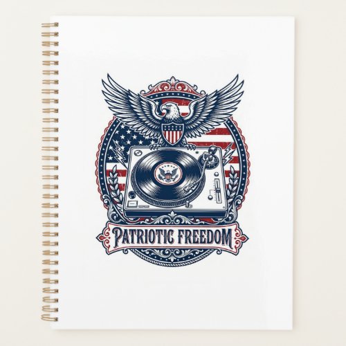 Patriotic Vinyl Collector Vector Graphic Tee Planner