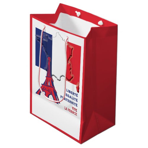 Patriotic Vive La FRANCE Paris Medium Gift Bag