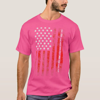 Patriotic Volleyball-American Flag Proud Volleybal T-Shirt